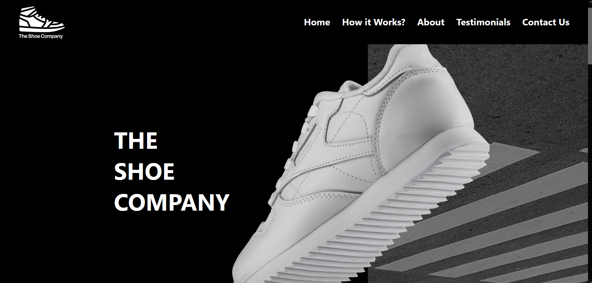 Shoe Company Website Image